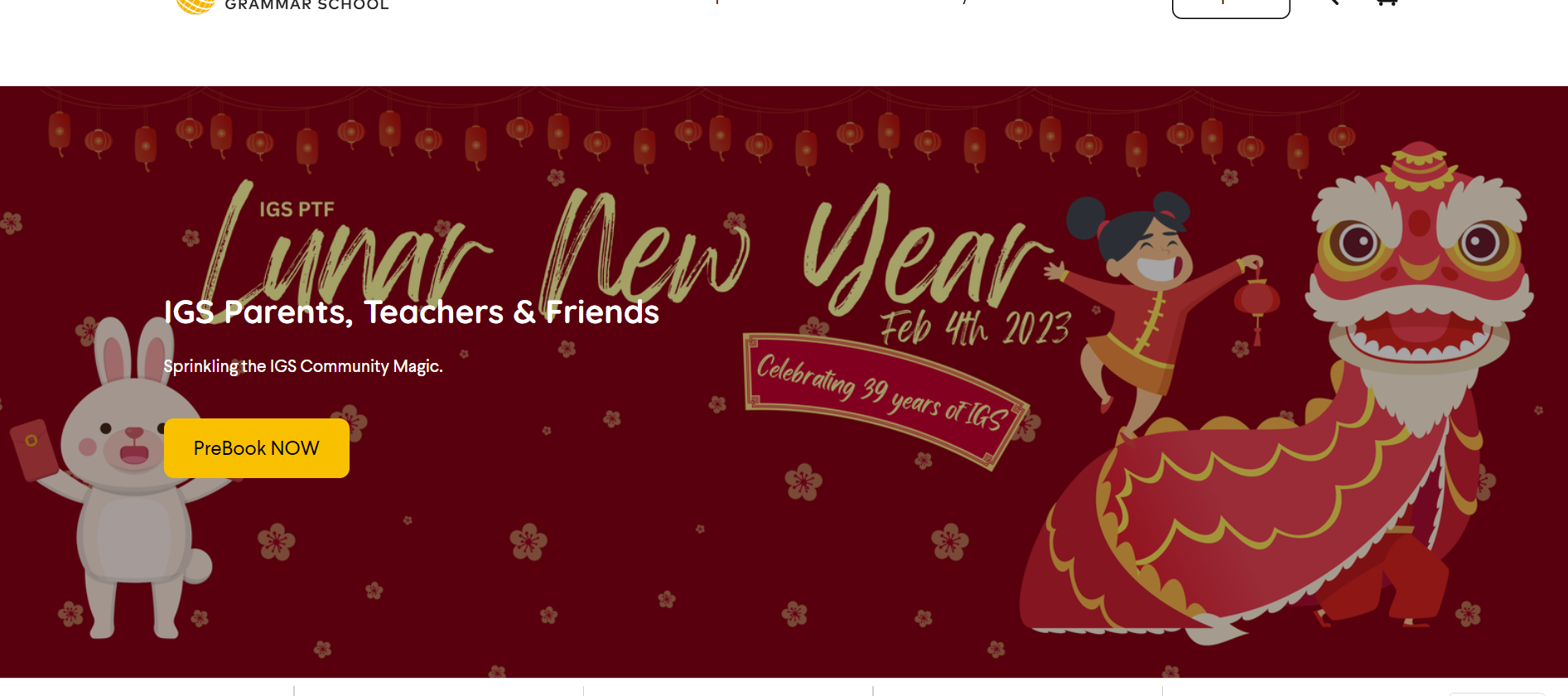 Book now for PTF Lunar New Year Festival International Grammar School